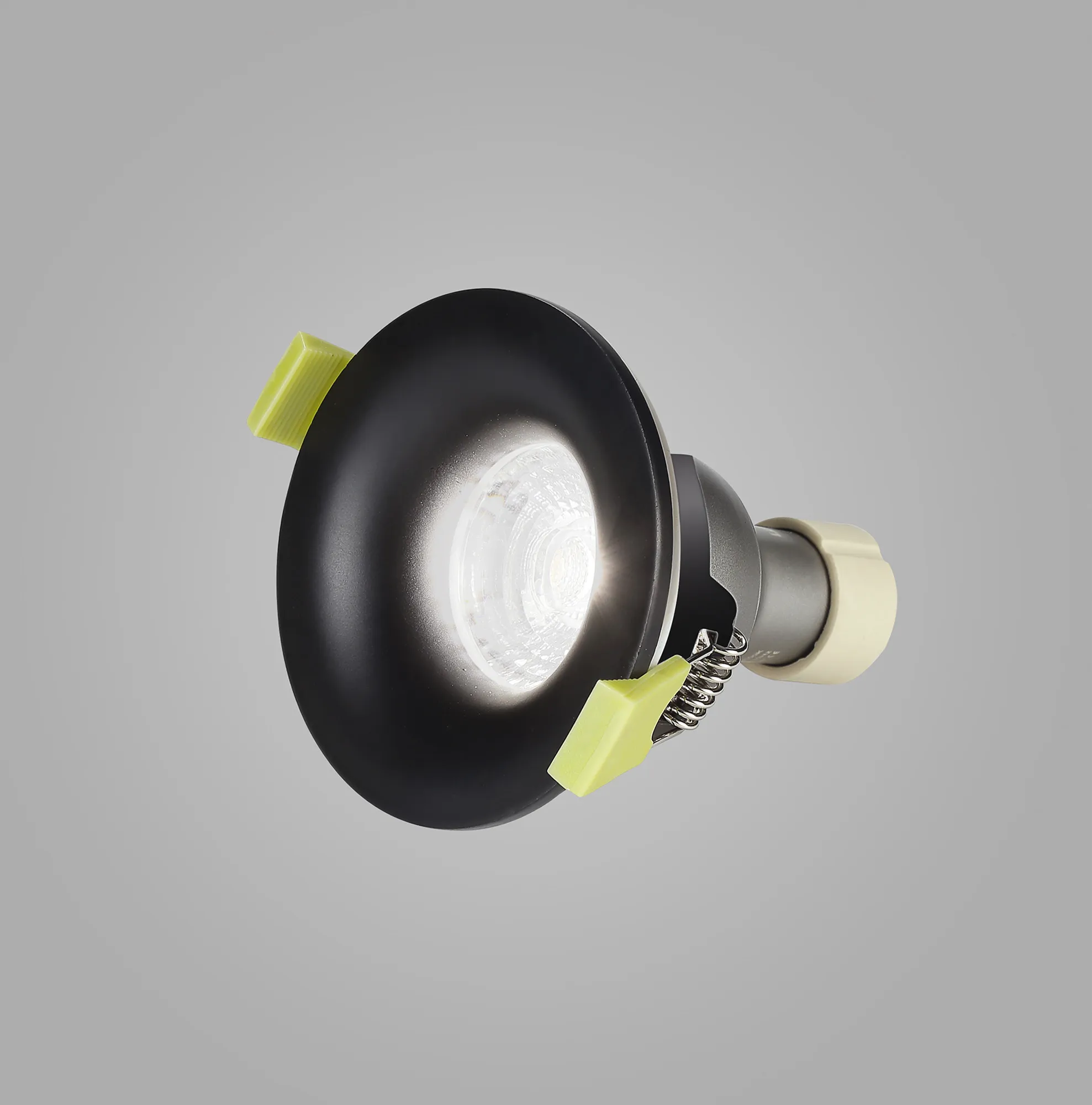 Bruve GU10 Recessed Round Matt Black IP65 Downlighter, Cut-Out 68mm DX200401  Dlux Bruve IP65